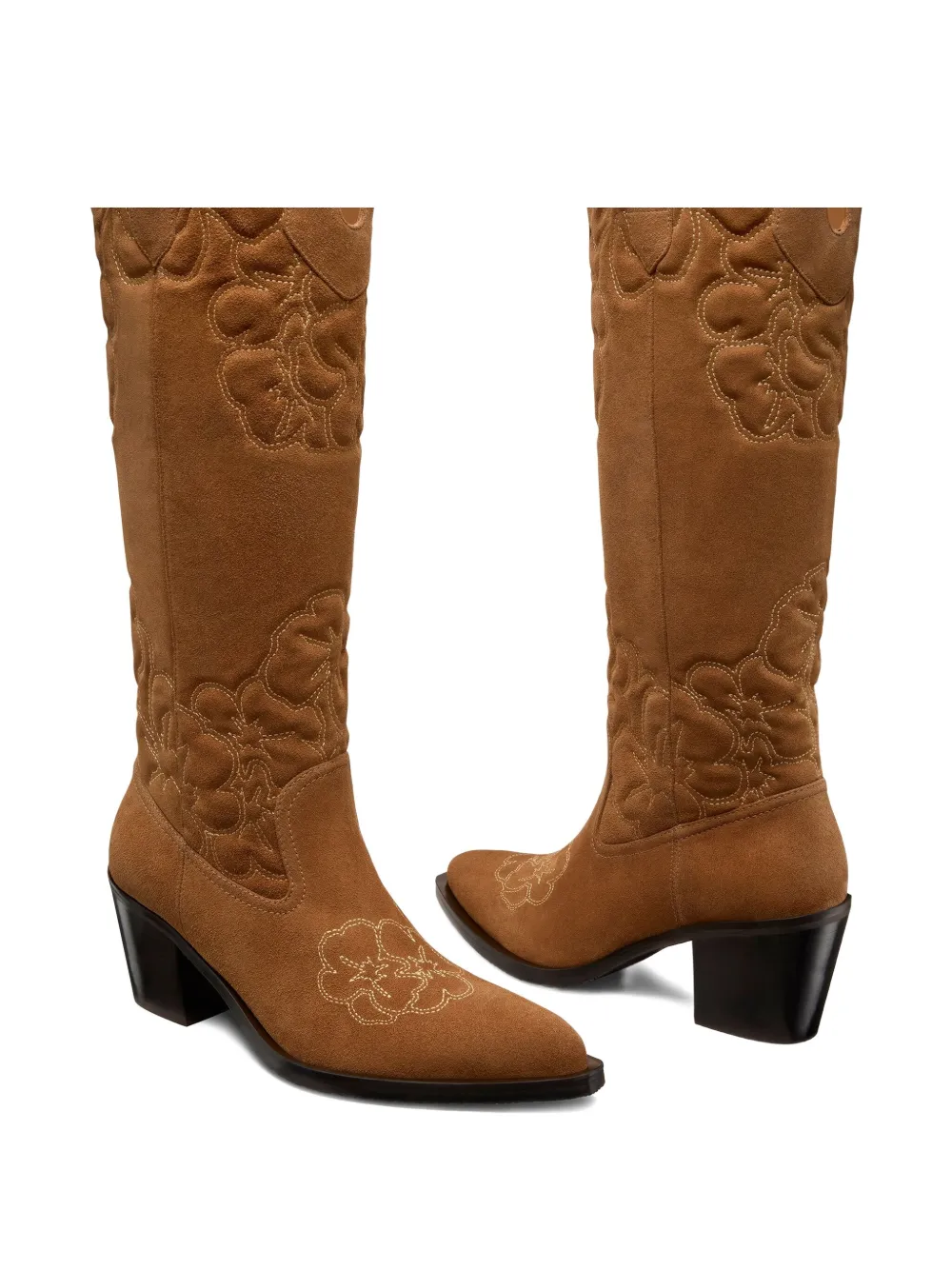 Stuart Weitzman 70mm Felix suede boots Brown