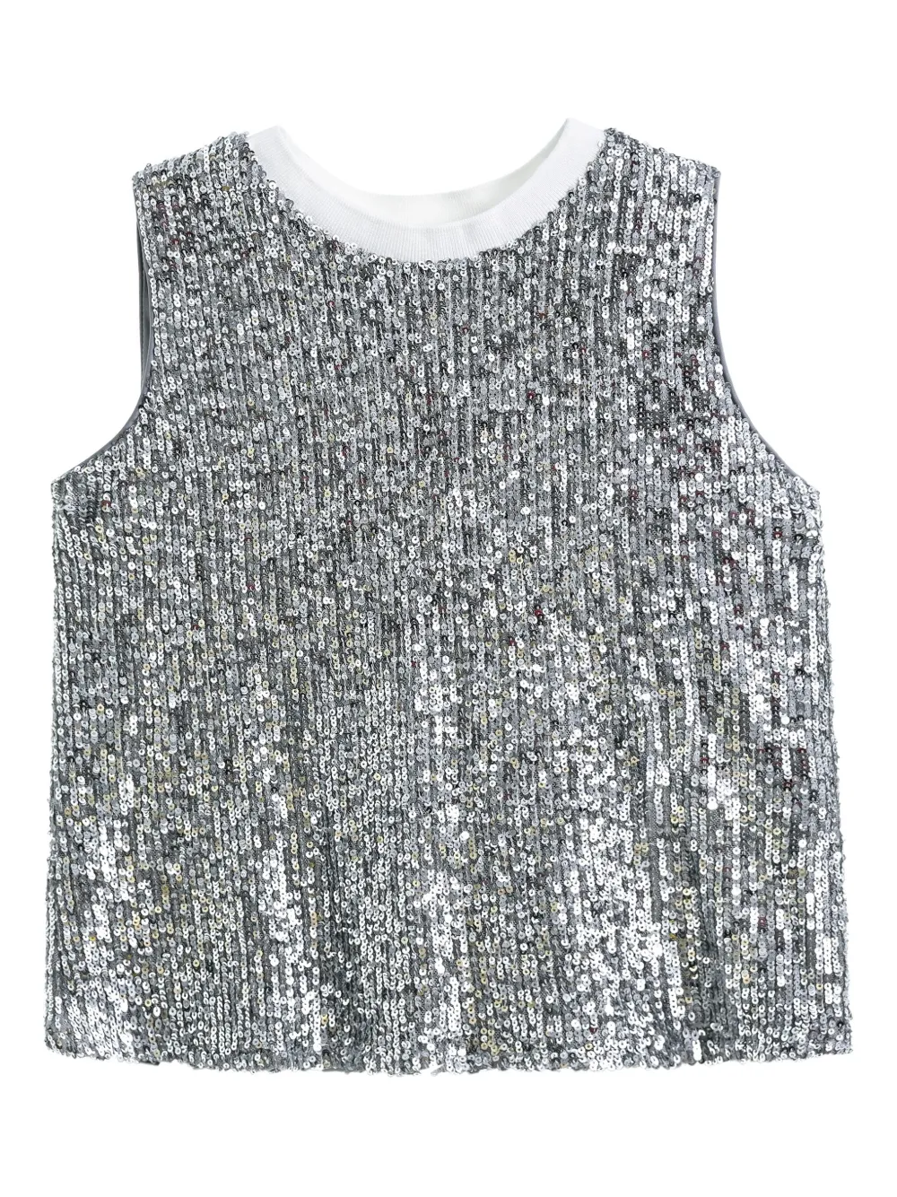 Tulleen sequin sleeveless shorts set | Grey | Image 1