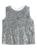 Tulleen sequin sleeveless shorts set - Grey