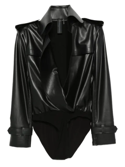 Norma Kamali epaulet-detail trench top