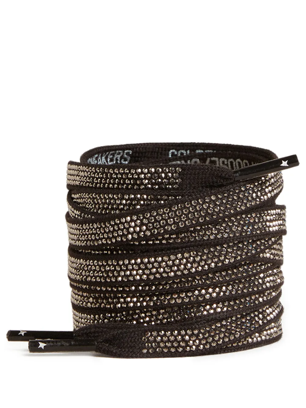 Golden Goose strass-embellished cotton shoe laces Black