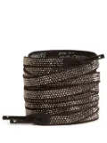 Golden Goose strass-embellished cotton shoe laces - Black