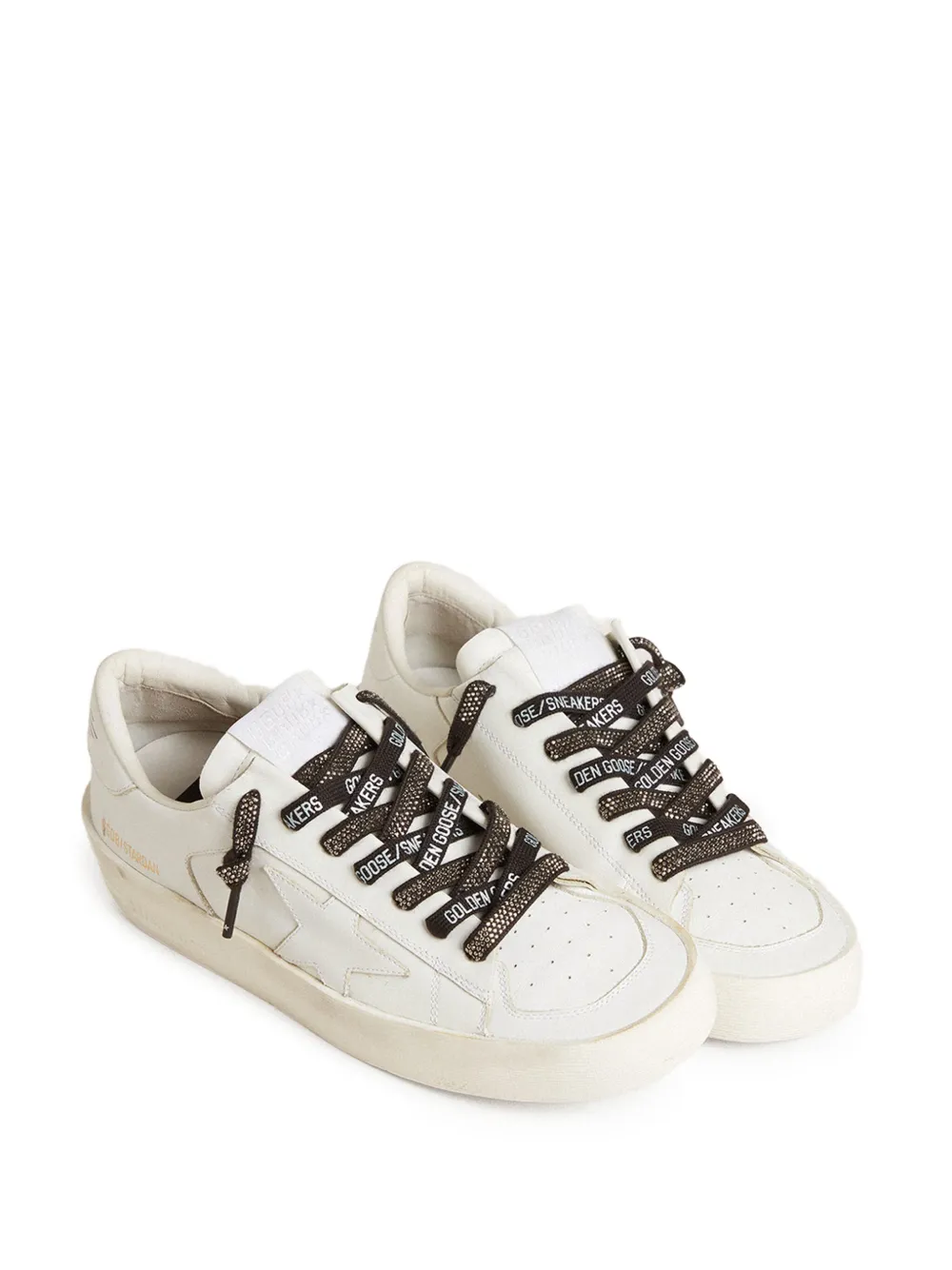 Golden Goose Katoenen schoenveters verfraaid met stras Zwart