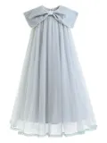 Tulleen bow-collar tulle dress - Grey