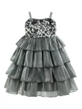 Tulleen sequin-embellished layered dress - Grey