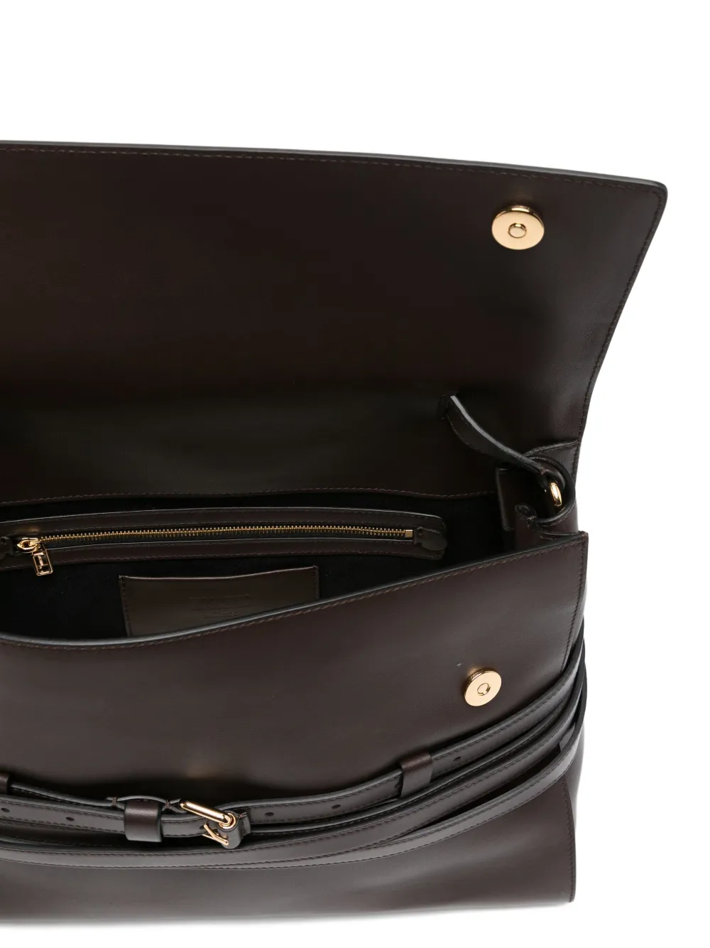 Moschino Tie Me leren shopper Bruin