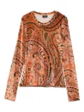 ETRO paisley-print velvet top - Neutrals