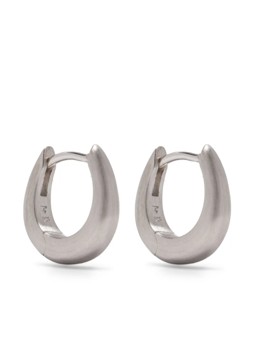 Tom Wood satin huggie earrings - シルバートーン Tom Wood satin huggie earrings - シルバートーン
