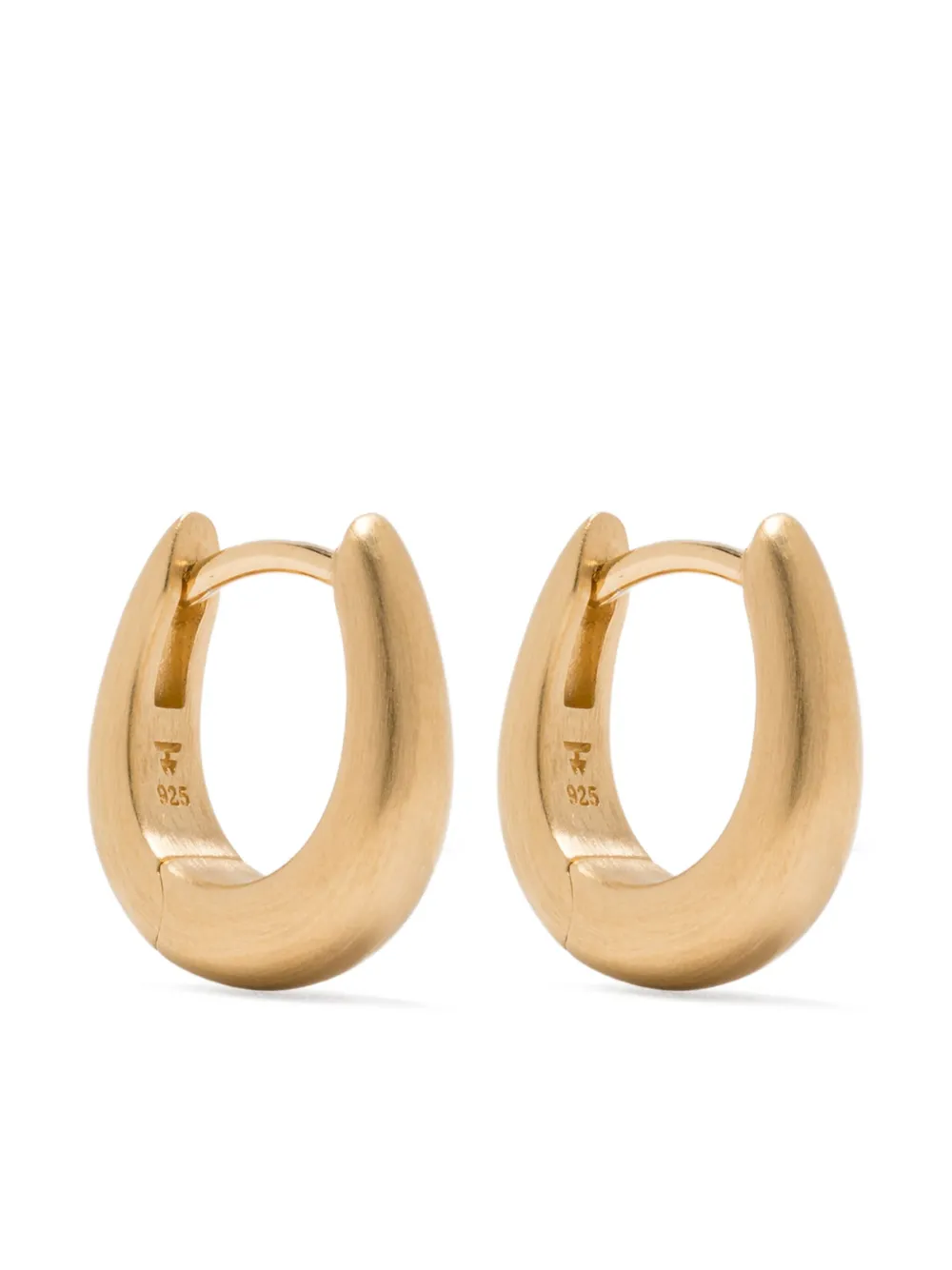 Tom Wood satin huggie earrings - ゴールドトーン Tom Wood satin huggie earrings - ゴールドトーン