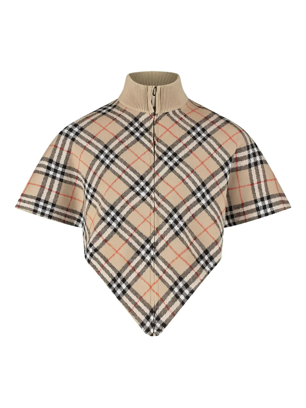 Burberry Kids Mantella con zip e motivo Vintage Check - Toni neutri