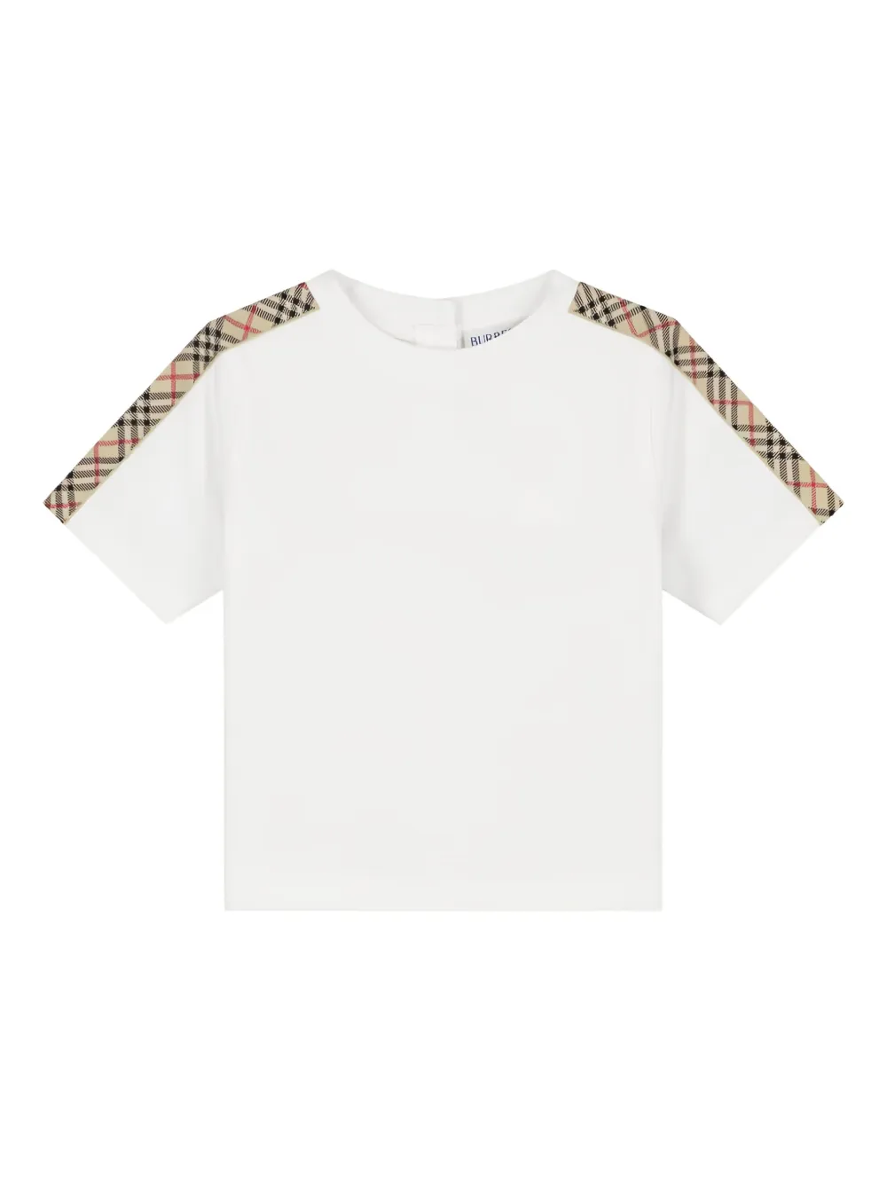 Burberry Kids T-shirt met geruit vlak Wit