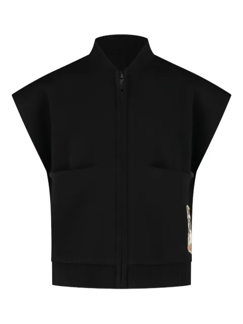 Burberry Kids vest med påsyet lomme og lynlås foran