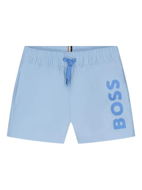 BOSS Kidswear logo-print swim shorts
