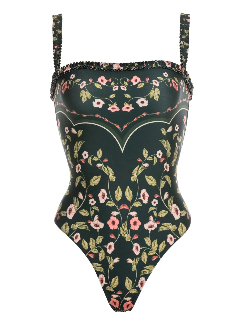floral-print swimsuit