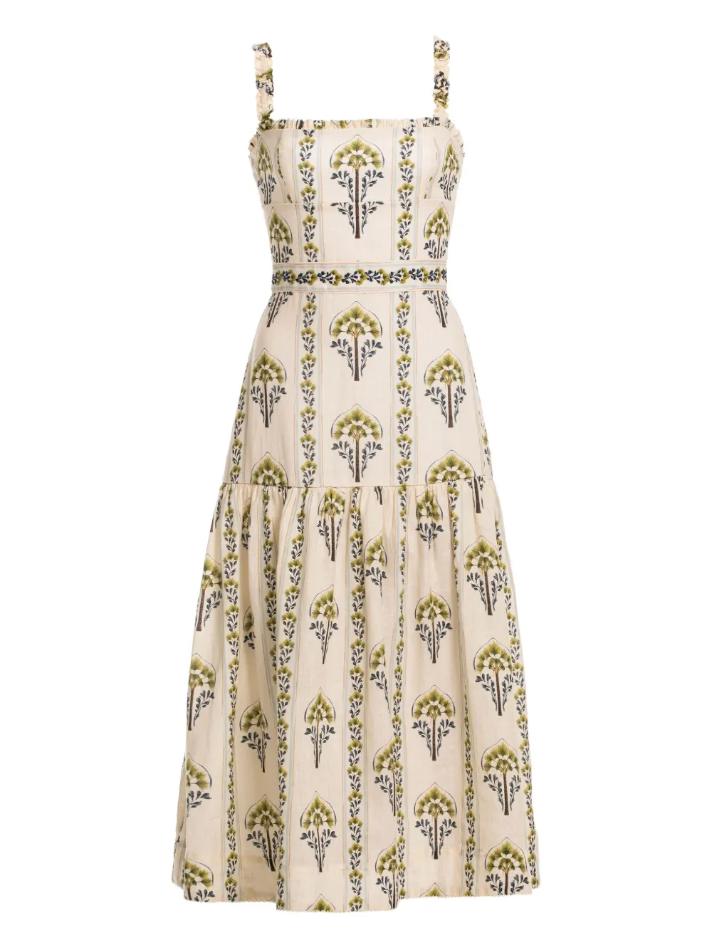 Agua By Agua Bendita Nispero Moriche midi-jurk - Wit