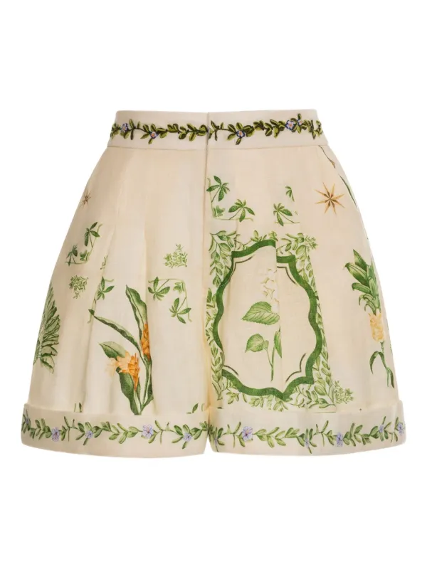 Agua by Agua Bendita Rommy Wild Pleated Shorts in White