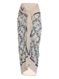 Agua By Agua Bendita floral-print sarong - White