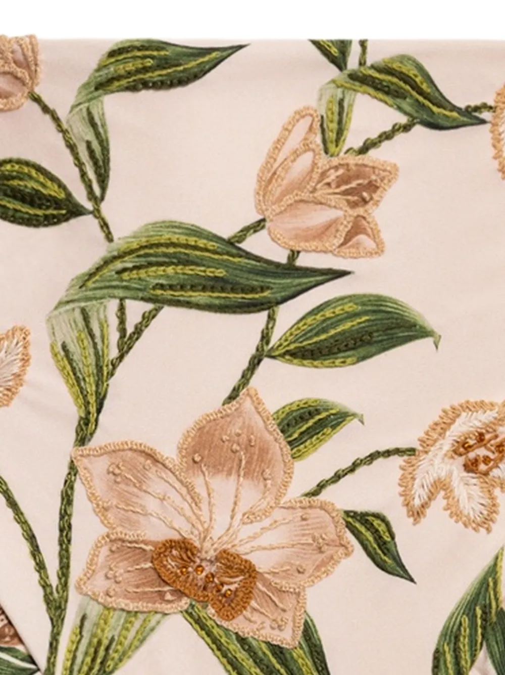 Agua By Agua Bendita Gerüschtes Bikinihöschen Mit Blumen-print In Neutral