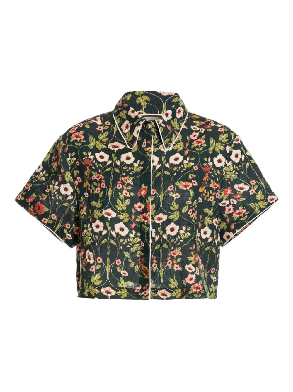 floral-print shirt