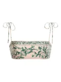 Agua By Agua Bendita Primavera Ceiba floral-print tie-strap bikini top - White