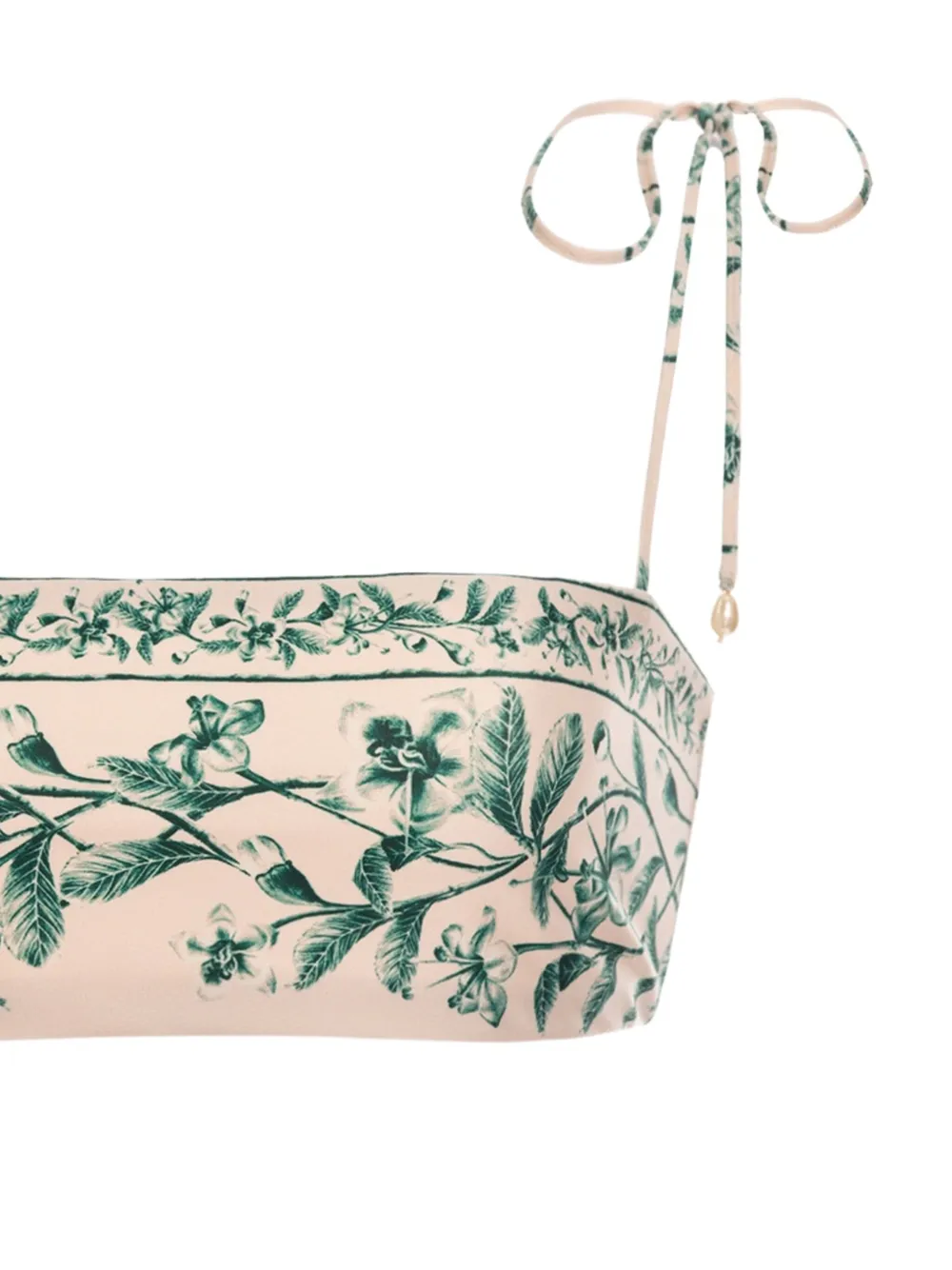 Agua By Agua Bendita Primavera Ceiba bikinitop met gestrikt bandje en bloemenprint Wit