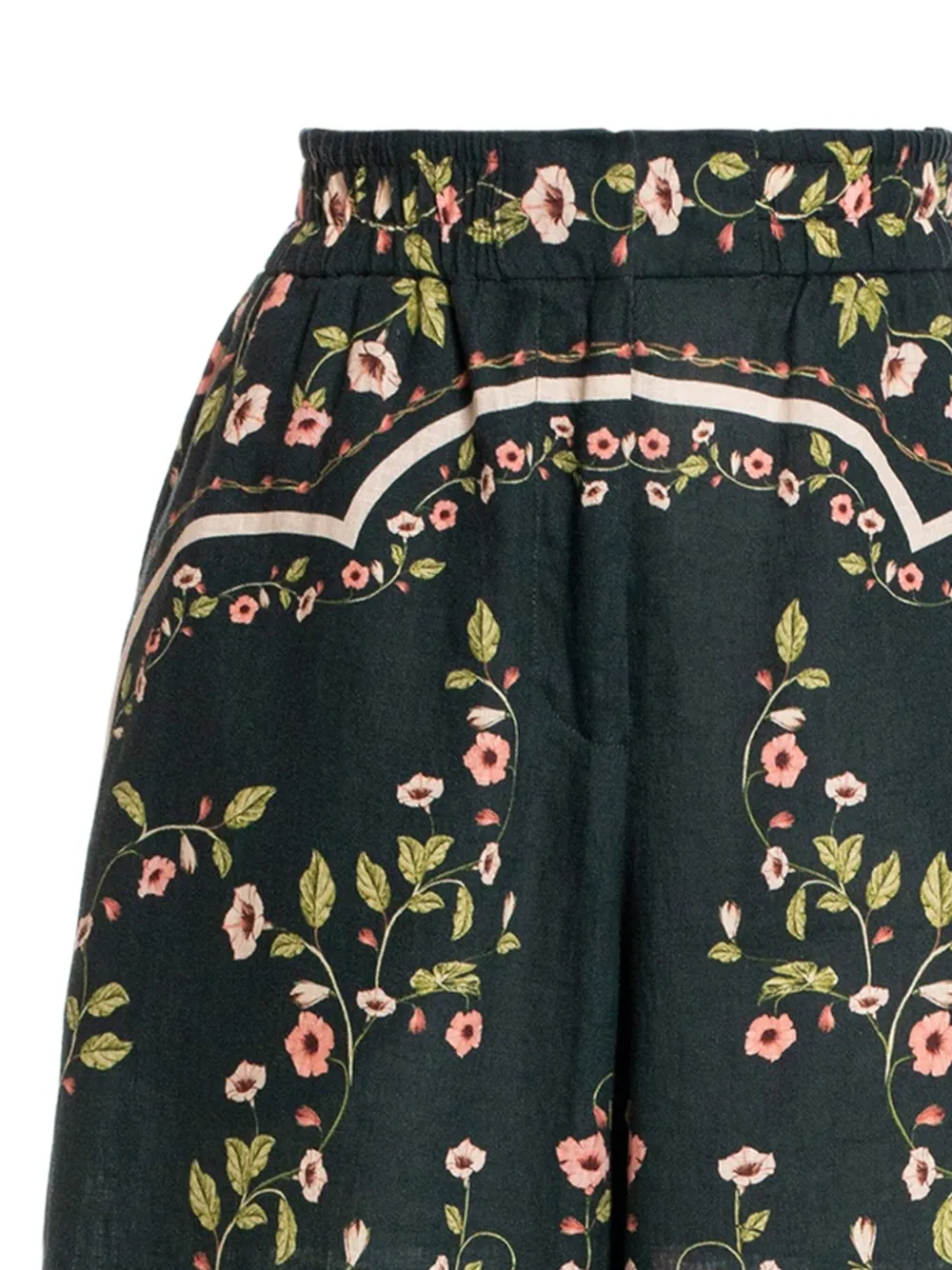 Agua By Agua Bendita Broek met bloemenprint - Groen