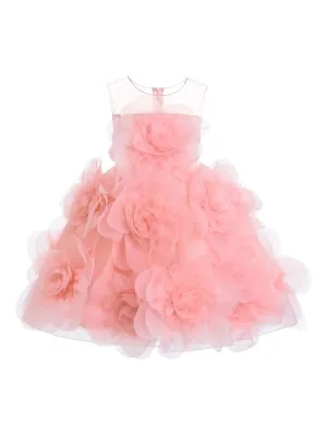 Tulleen Ravine floral-appliqu Dress | Pink | FARFETCH