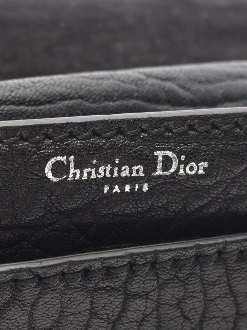 Pre-owned Dior 2018 Canyon Grained Lambskin Mosaic J A Chain Flap Crossbody Bag