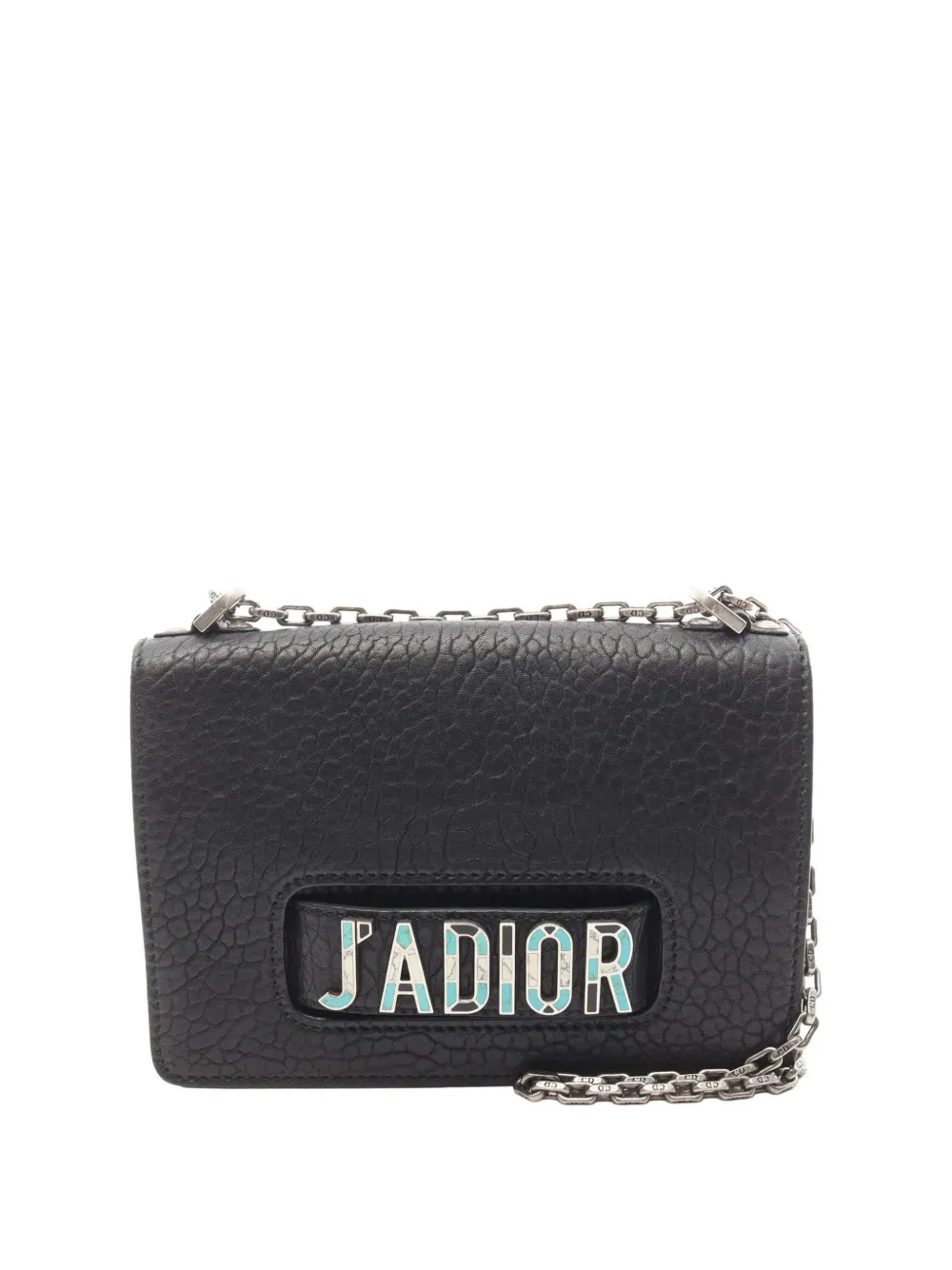 Christian Dior Pre-Owned 2018 Canyon Grained Lambskin Mosaic J Adior Chain Flap crossbody bag | Black | Image 1