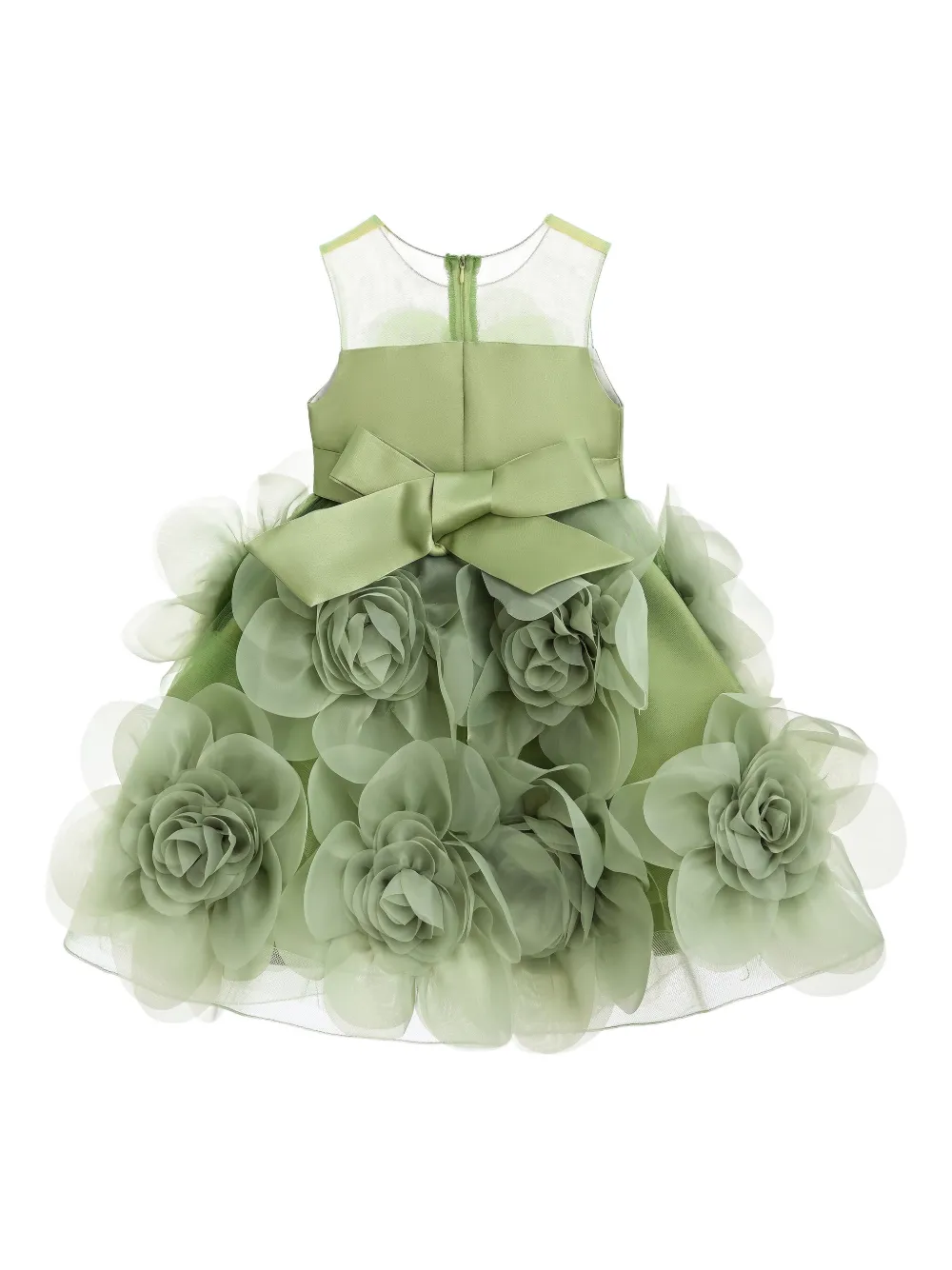 Tulleen Jurk met bloemenprint GREEN