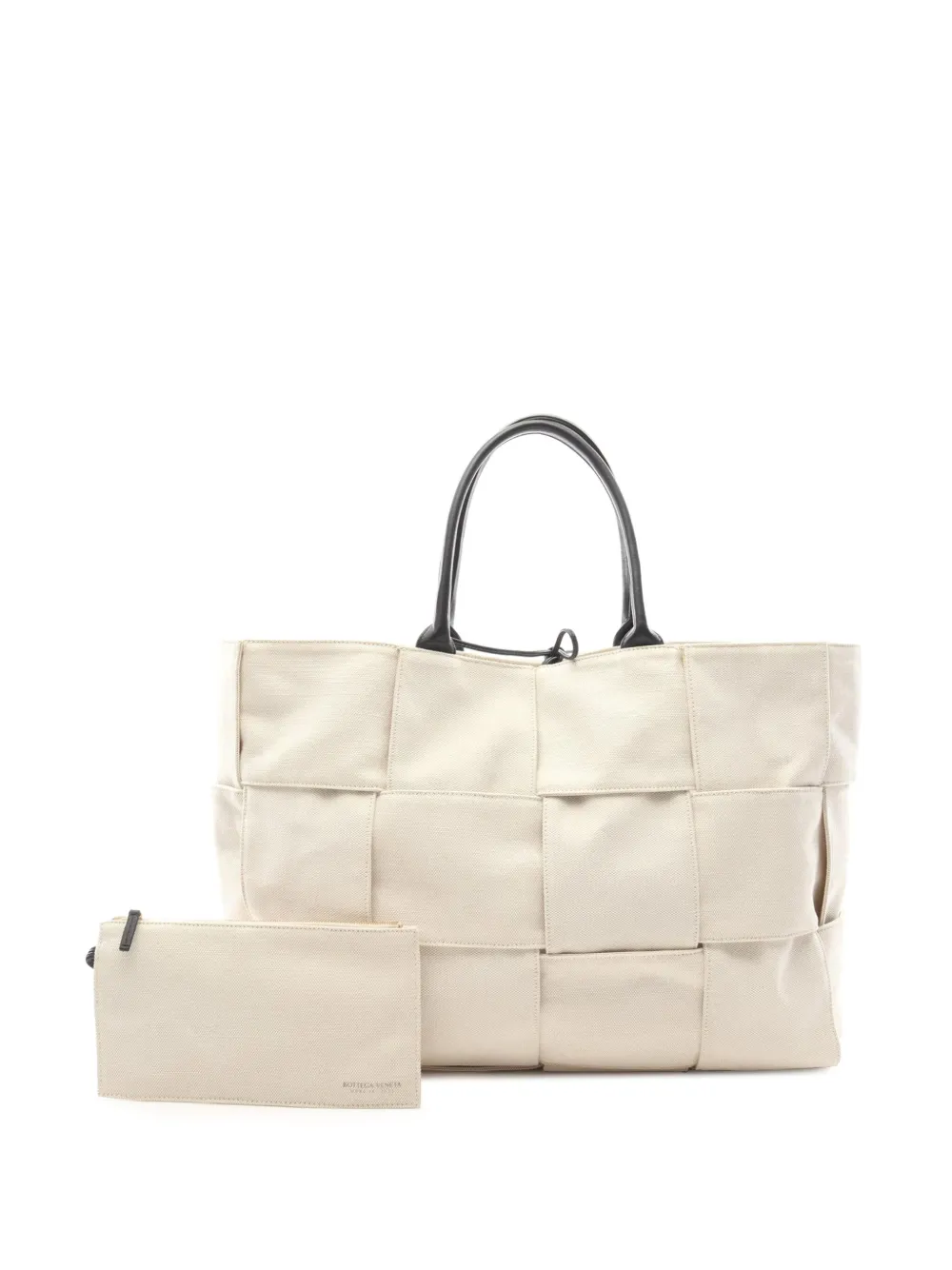 Bottega Veneta Pre-Owned 2012-2025 Large Canvas Intrecciato The Arco tote bag | White | Image 1