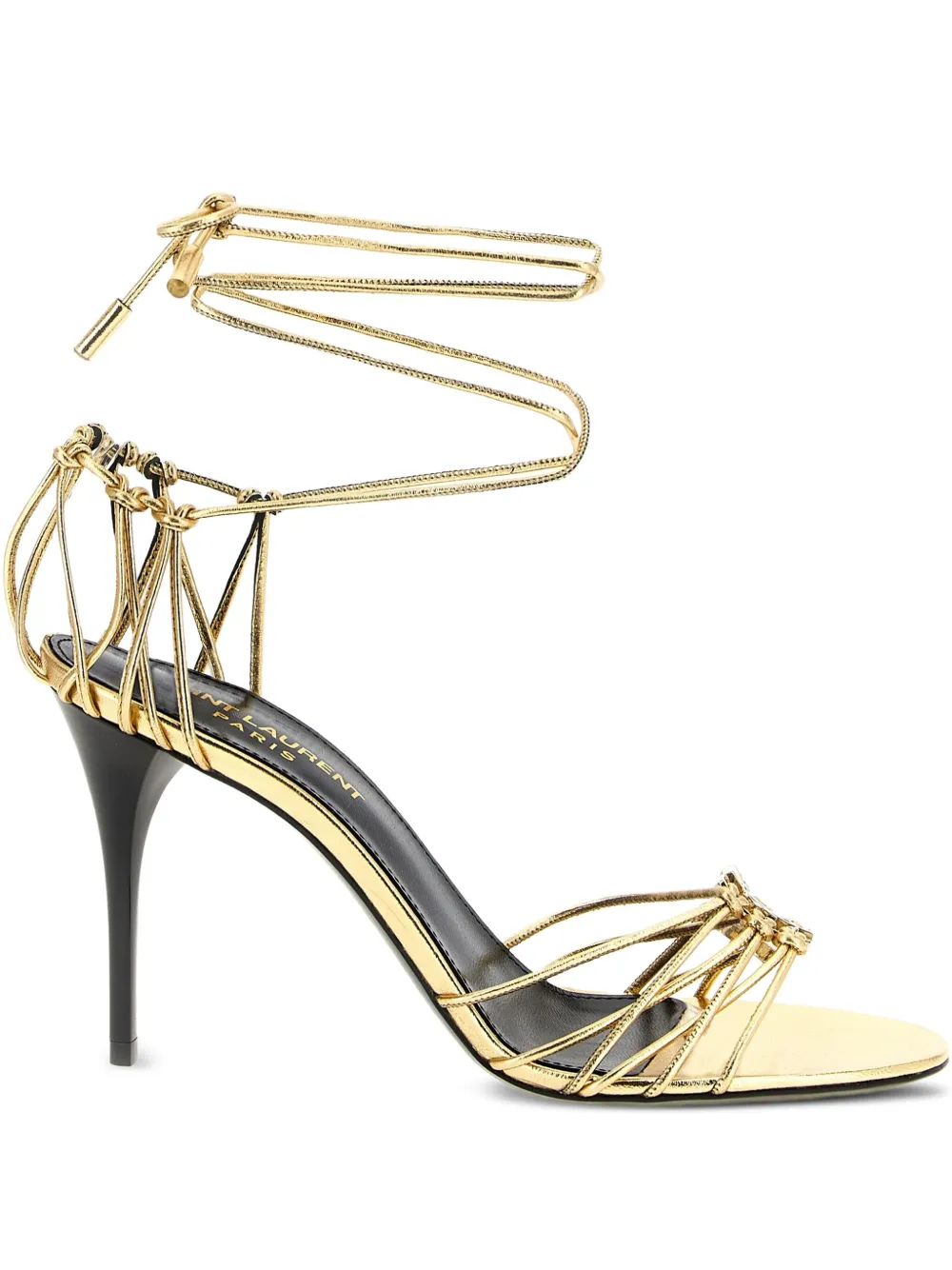 Saint Laurent 90mm Babylone sandals Gold