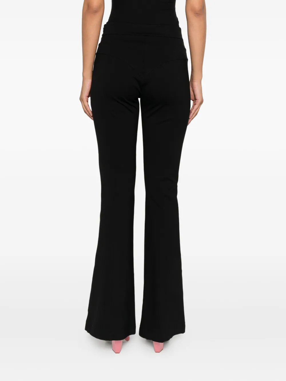 Versace Jeans Couture Pocket-detail Flared Trousers In Black