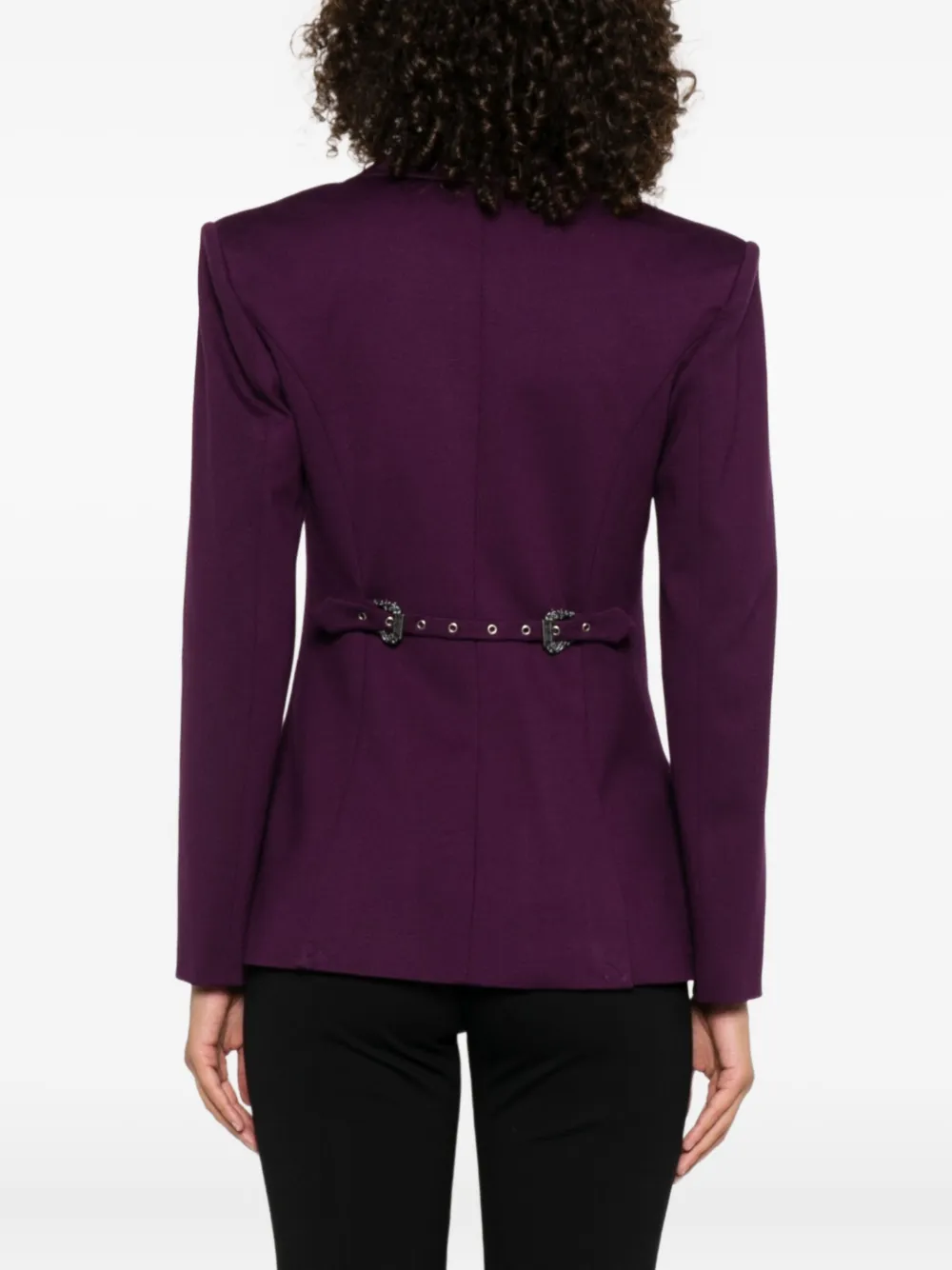 Versace Jeans Couture Single-button Notched-lapels Blazer In Purple