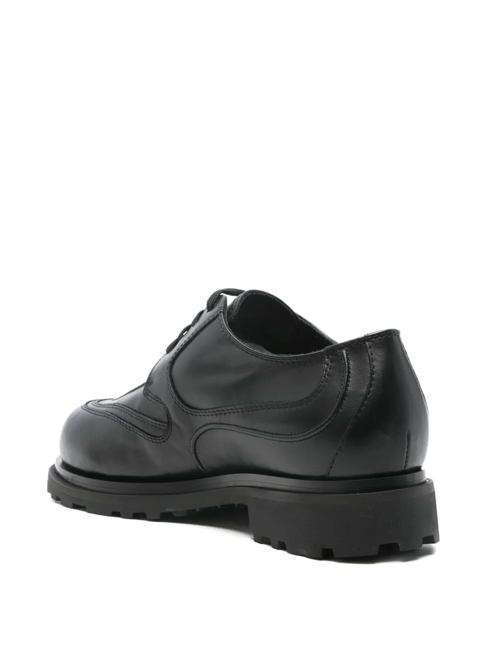 _J.L-A.L_ Leren Oxford schoenen Zwart