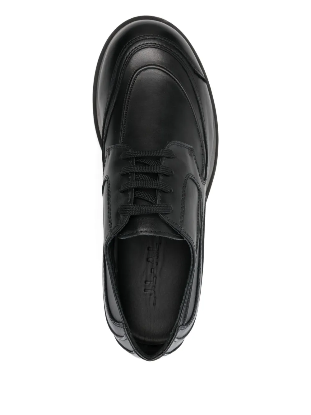 _J.L-A.L_ Leren Oxford schoenen Zwart