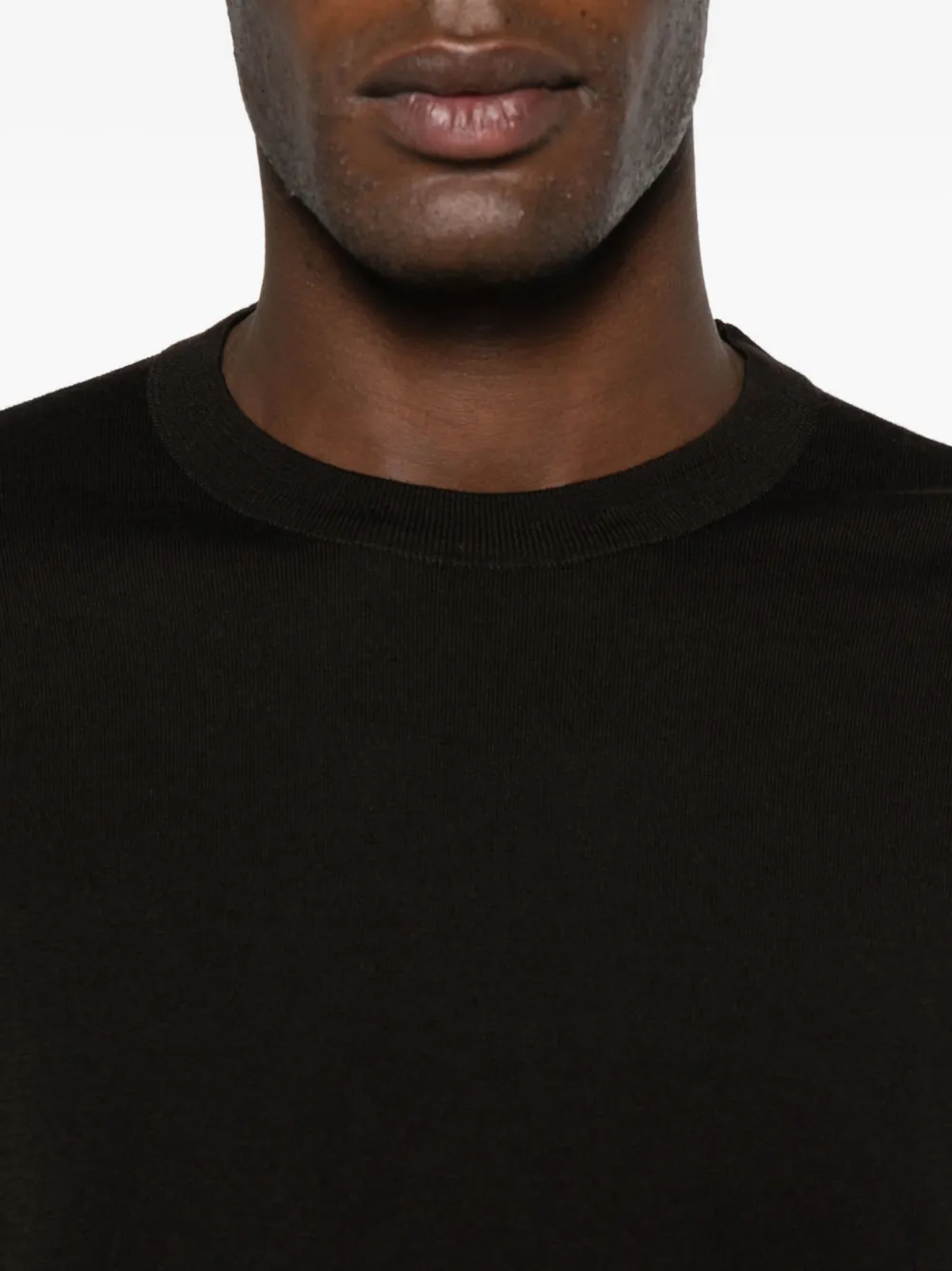 John Smedley Short-sleeved Sweater In Black
