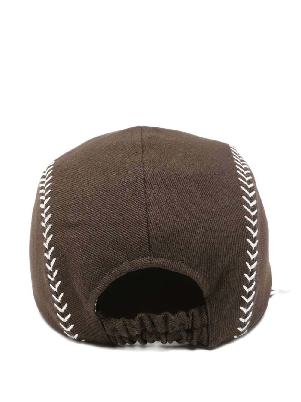 Jacquemus Logo-embroidered Cap In Brown