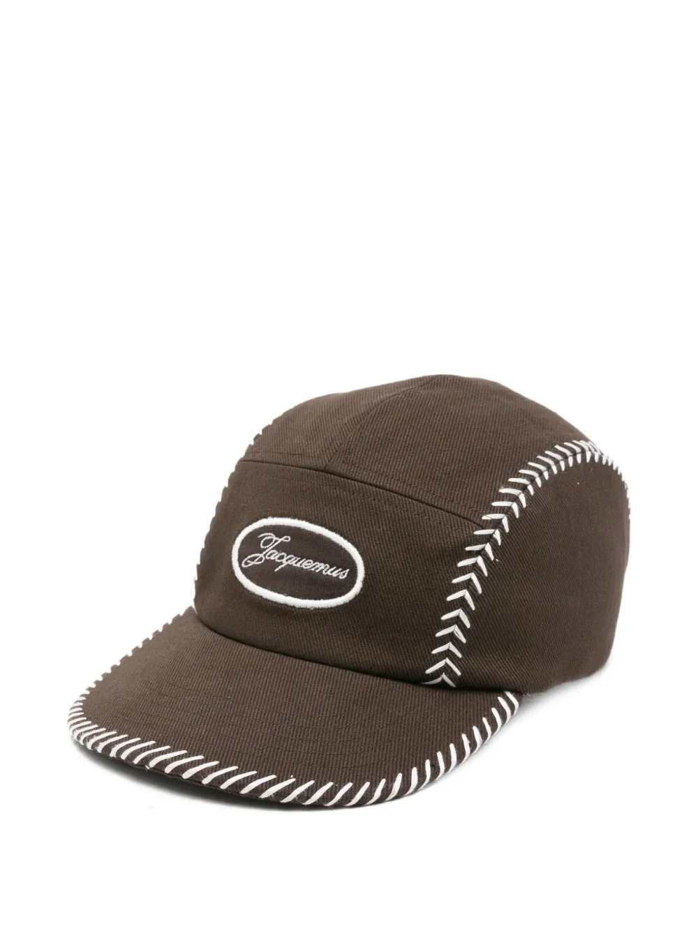 Jacquemus logo-embroidered cap | Brown | Image 1