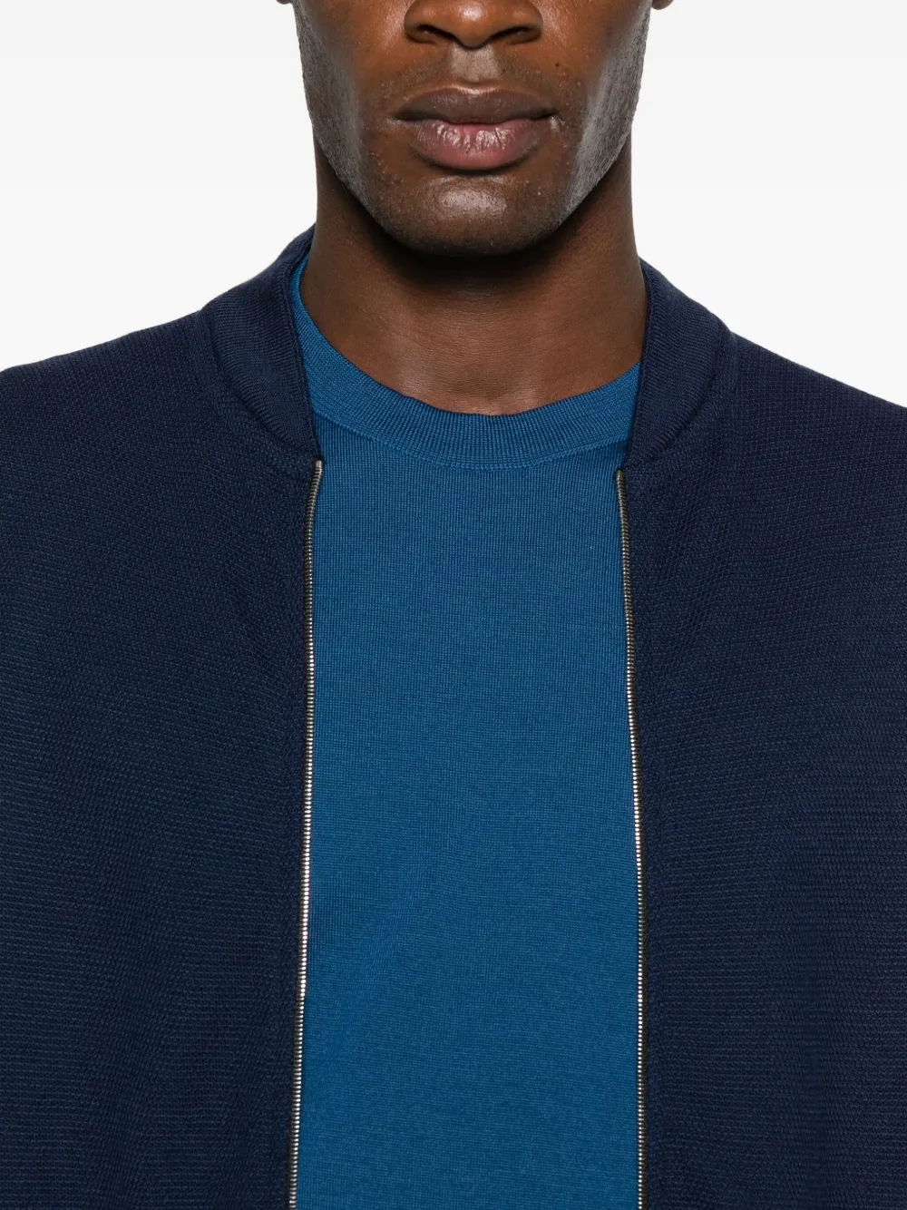 John Smedley Short-sleeved Sweater In Blue