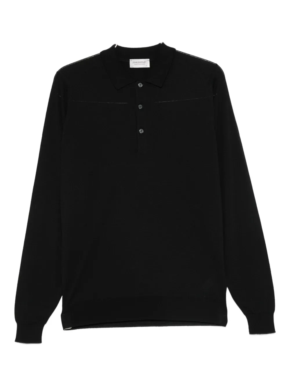 John Smedley long-sleeved polo shirt - Nero
