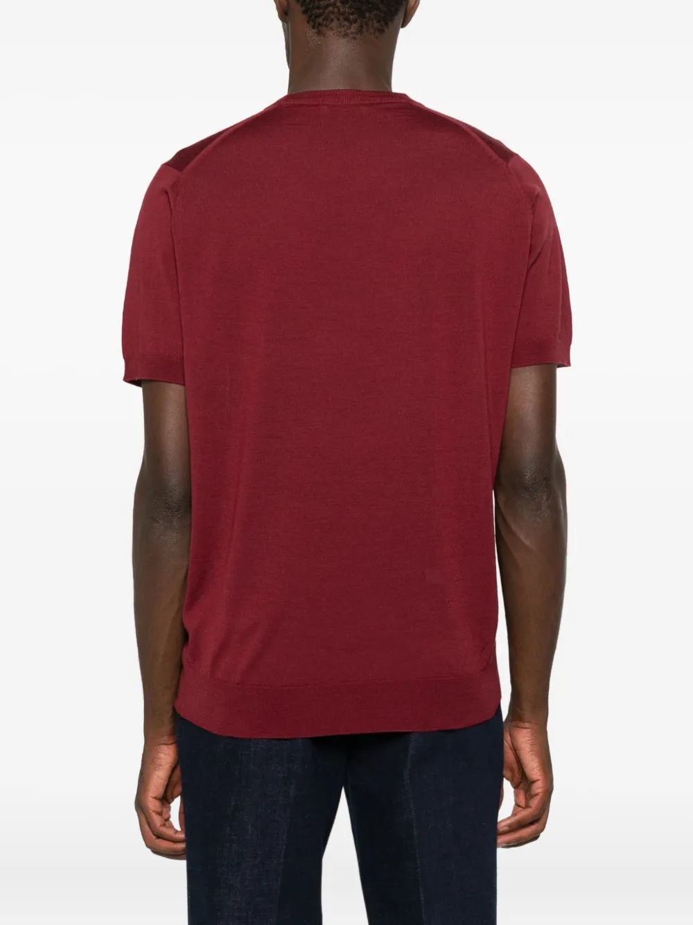 John Smedley Short-sleeved Sweater In Red