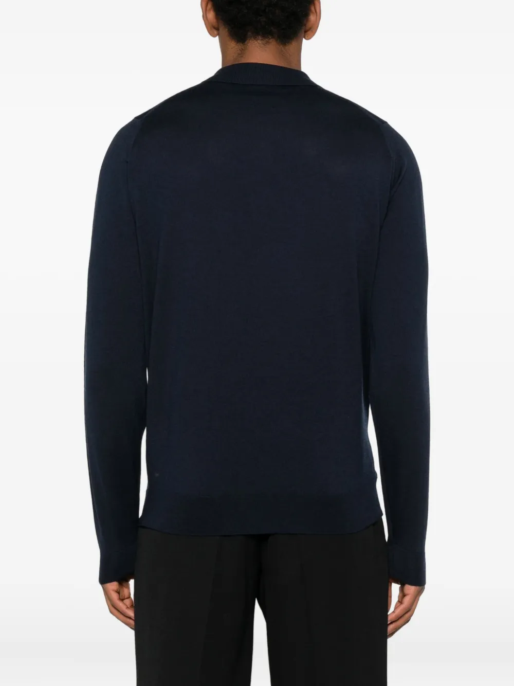 John Smedley Belper Button-fastning Polo Shirt In Black