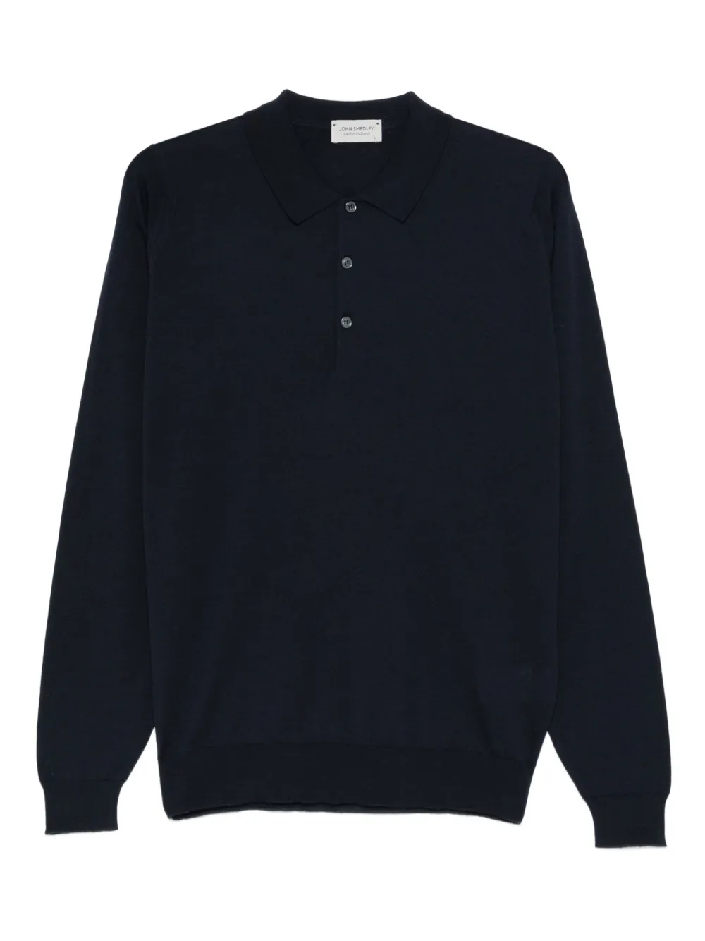 John Smedley Belper button-fastning polo shirt | Blue | Image 1