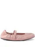 Prada Collapse strap-detail ballet flats - Pink