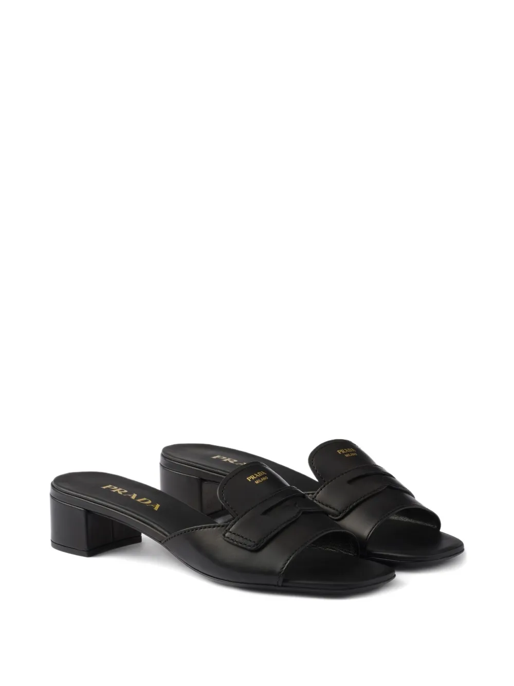Prada leather sandals Black