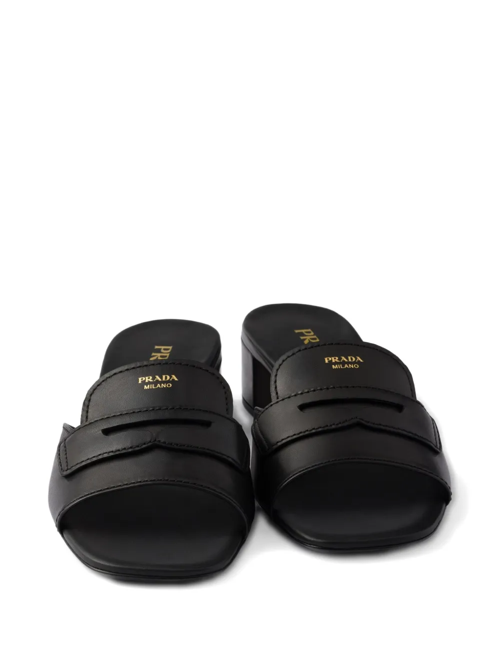 Prada leather sandals Black