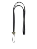 Prada triangle-logo leather phone strap - Black