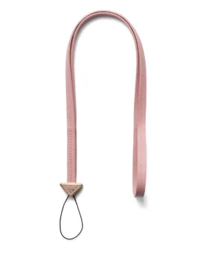Prada triangle-logo Leather Phone Strap | Black | FARFETCH RO
