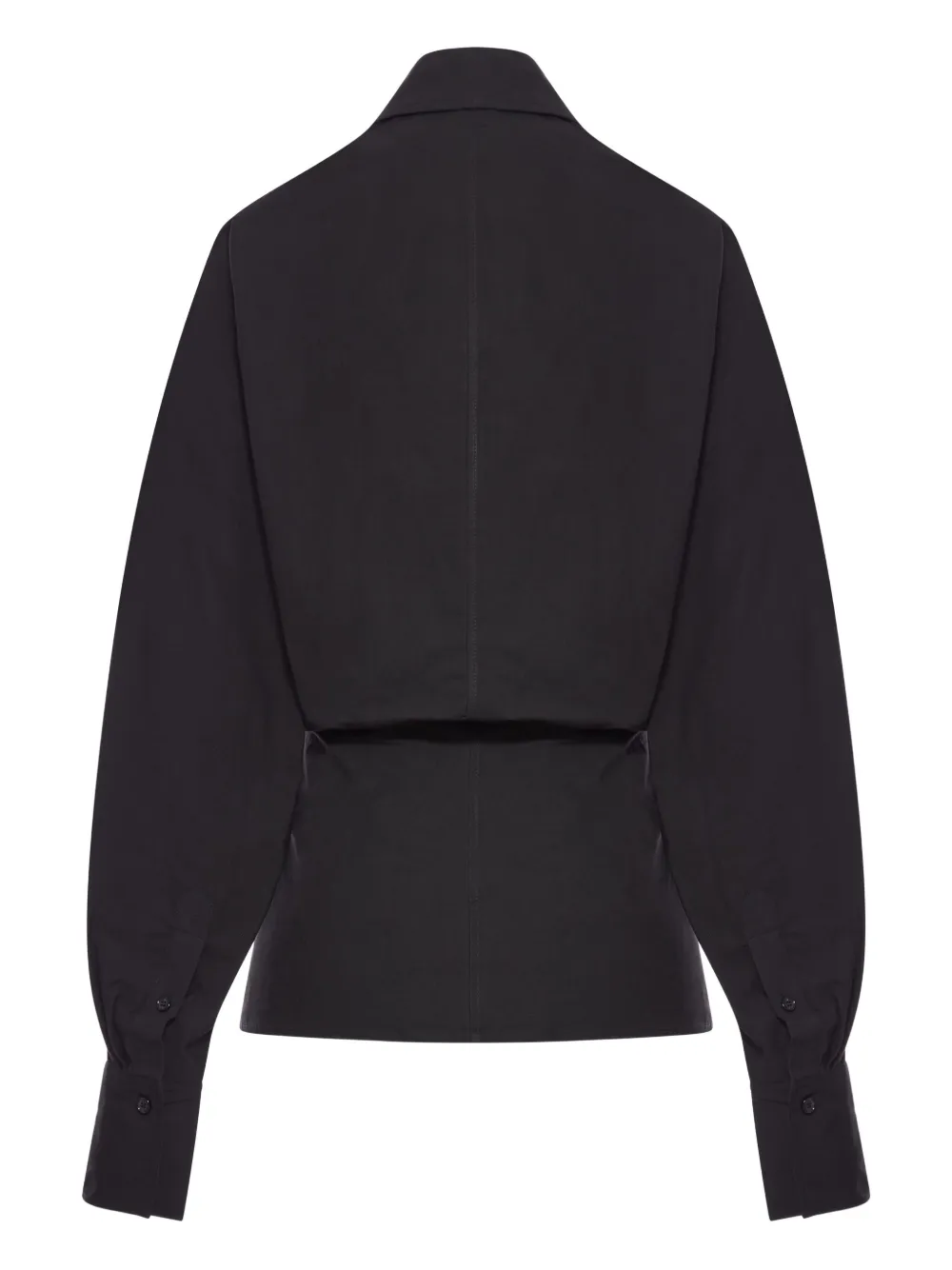 TOTEME asymmetric wrap blouse Zwart
